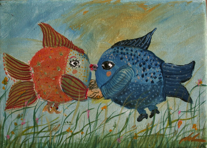 Fisch-Liebespaar